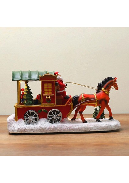 11 Inç Santa Kızak ile Çok Renkli Heykelcik Müzik Xmas Dekorasyon Ev Için (Yurt Dışından) modelleri