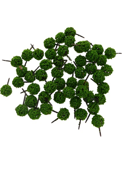 50 Adet Top Şekilli Model Ağaçlar Manzara Manzara N Ölçekli Düzeni Yeşil Çim Yeşil (Yurt Dışından) fiyatları