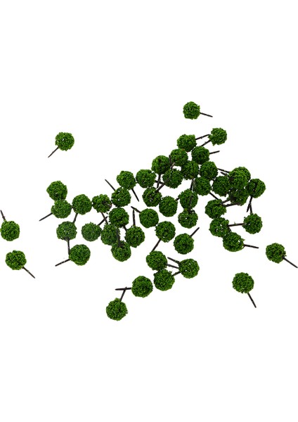50 Adet Top Şekilli Model Ağaçlar Manzara Manzara N Ölçekli Düzeni Yeşil Çim Yeşil (Yurt Dışından) fırsatları