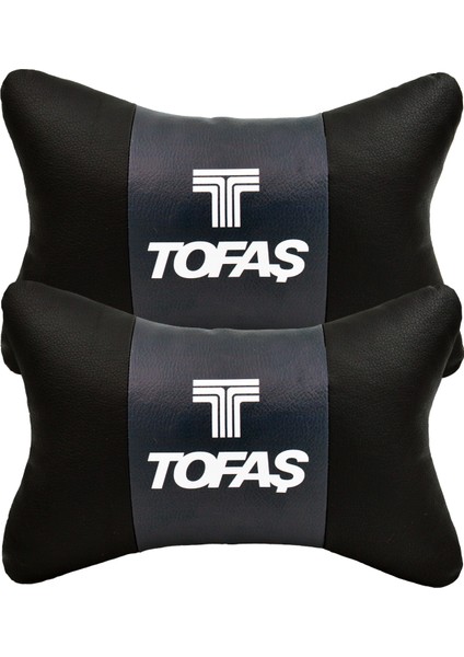 Tofaş 2'li Lüx Ortopedik Oto Boyun Yastığı (Dijital Deri Baskı)