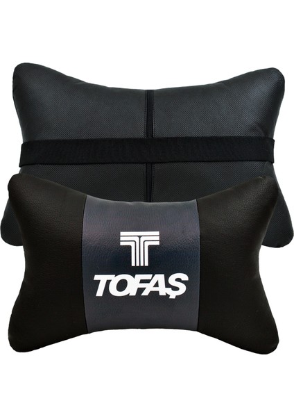 Tofaş 2'li Lüx Ortopedik Oto Boyun Yastığı (Dijital Deri Baskı)