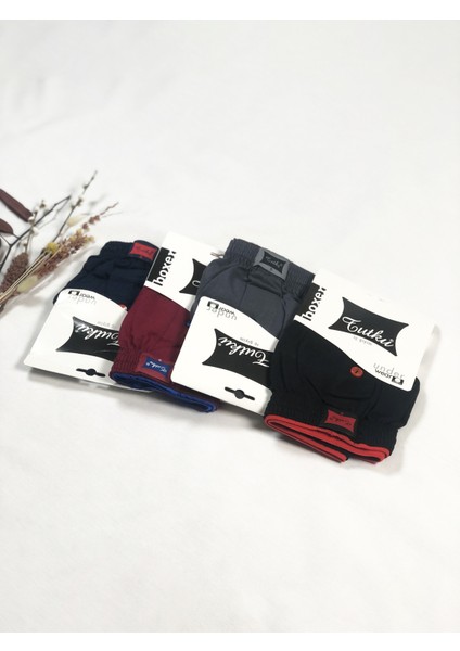 Erkek Karışık Renkli %100 Pamuk Düğmeli Penye 4'lü Boxer fiyatları