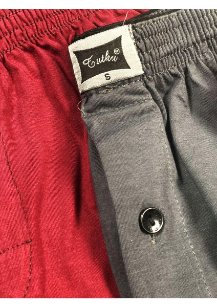 Erkek Karışık Renkli %100 Pamuk Düğmeli Penye 4'lü Boxer indirimleri