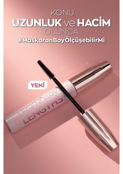 Legendary Lengths Hacim ve Uzunluk Veren Siyah Maskara 10 Ml.