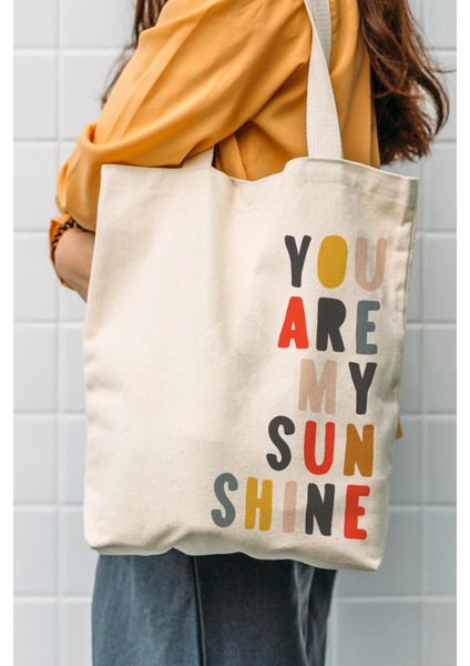 Kanvas You Are My Sun Baskılı Bez Çanta