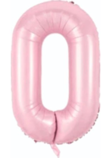 34 Inç 76 cm Folyo Pembe Rakam Balon 0
