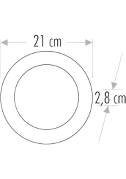 CT-5233 18W/3200K S.ü LED Armatür Yuv.(Siyah Kasa) G.ışığı Cata