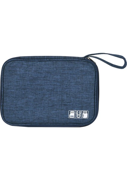 Taşınabilir Elektronik Kablo Organizatör Çanta USB Şarj Saklama Kutuları Mor (Yurt Dışından)