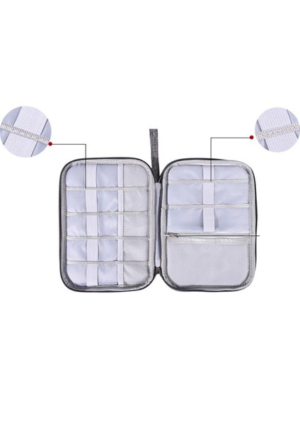 Taşınabilir Elektronik Kablo Organizatör Çanta USB Şarj Saklama Kutuları Mor (Yurt Dışından) fiyatları