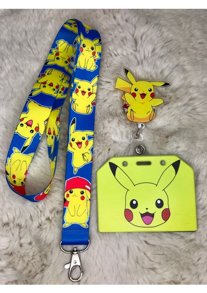 Pikachu Lacivert + Kartlık Set