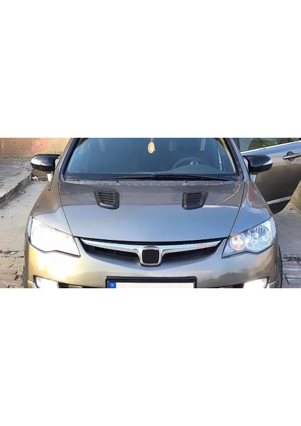 Hyundai Accent Era 2006-2011UYUMLU Kaput Üstü Havalandırma Scoop 2 Li Piona Black Ithal