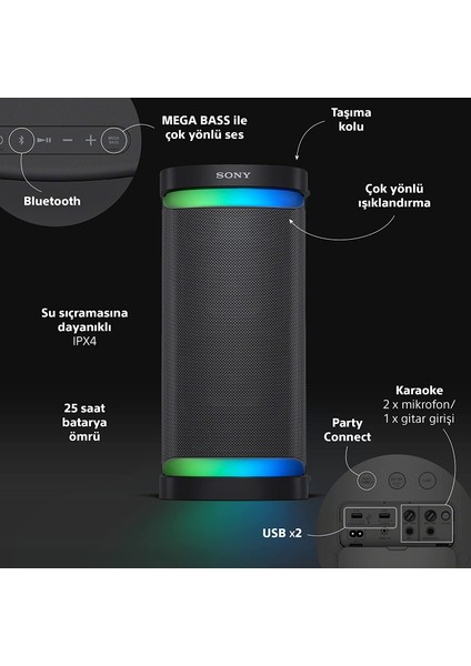 SRS-XP700 x Serisi Taşınabilir Kablosuz Hoparlör