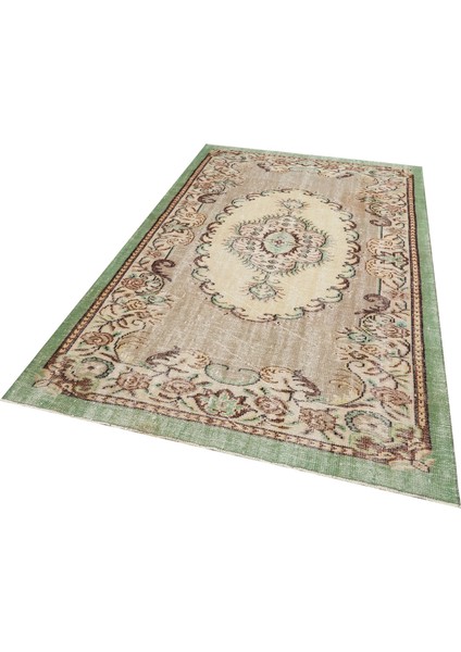 Özel Vintage Eskitme El Dokuma Halı 178 x 278 cm F1293