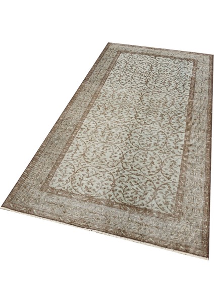 Klasik Modern Vintage Eskitme El Dokuma Halı 111 x 224 cm F1301