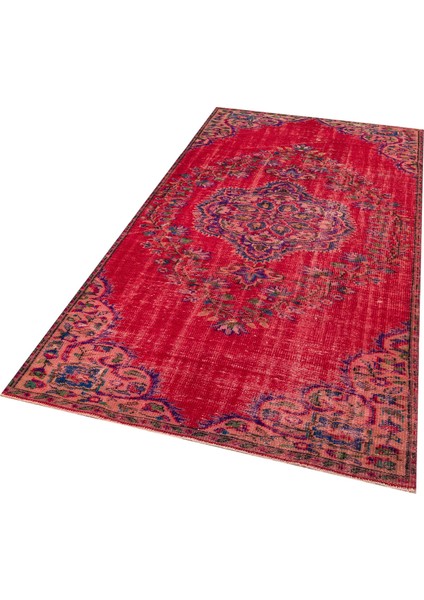 Eşsiz Güzelliğe Sahip Vintage El Dokuma Halı 139 x 266 cm F1308