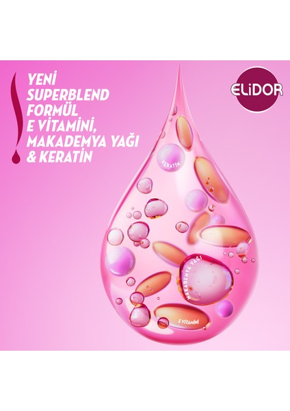 Superblend Saç Bakım Şampuanı Güçlü ve Parlak E Vitamini Makademya Yağı 325 ML