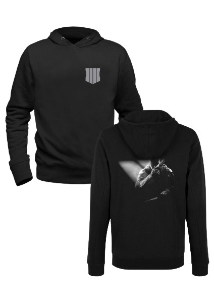 Call Of Duty Dijital Baskılı Siyah Ön Arka Baskılı Çocuk Sweatshirt