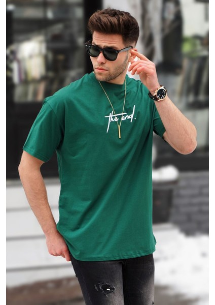 Nakışlı Yeşil T-Shirt 5380
