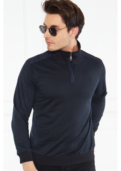V4008 Dewberry Erkek Sweatshirt-Lacivert