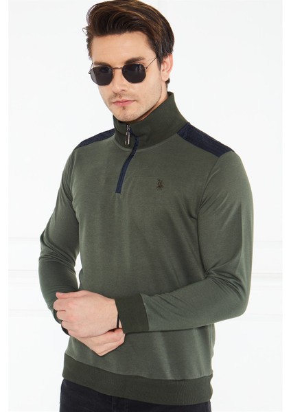 V4008 Dewberry Erkek Sweatshirt-Haki