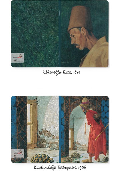 Osman Hamdi Bey 4'lü Defter Seti 3 - Kaplumbağa Serisi - Çizgisiz - 64 Sayfa - 14X21CM