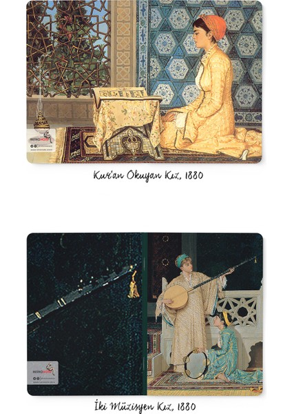 Osman Hamdi Bey 4'lü Defter Seti 2 - Istanbul Hanımefendileri 2 - Çizgisiz - 64 Sayfa - 14X21CM