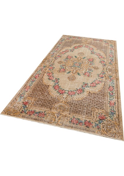 Klasik Modern Vintage Eskitme El Dokuma Halı 155 x 290 cm F1266