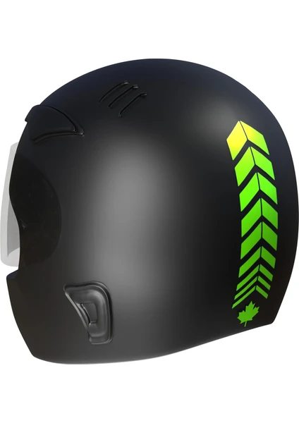 Çınar Extreme 2 Adet Sport Kask, Araba Ayna Floresan Yeşil Kask Sticker Çınar Extreme