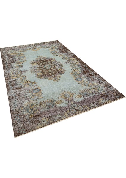 Klasik Modern Vintage Eskitme El Dokuma Halı 183 x 278 cm 8443