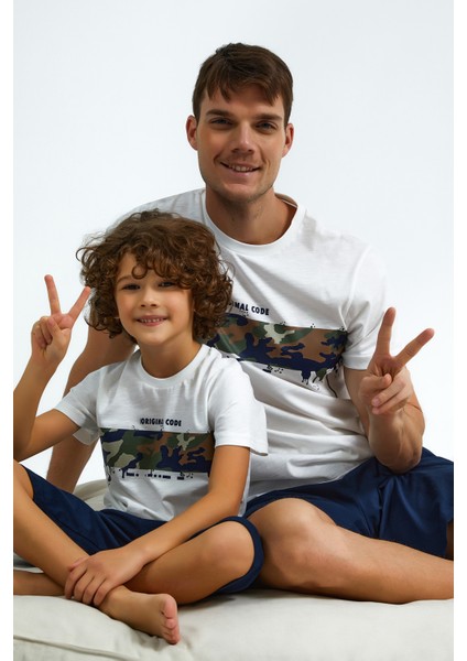 2727G Erkek Çocuk Yazlık Kapri Pijama Ta