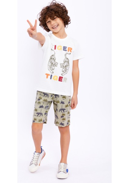2713C Erkek Çocuk Yazlık Bermuda Pijama