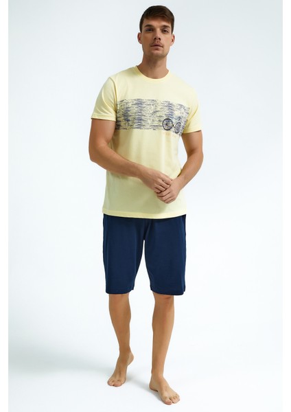 2715S Erkek Yazlık Bermuda Pijama Takım