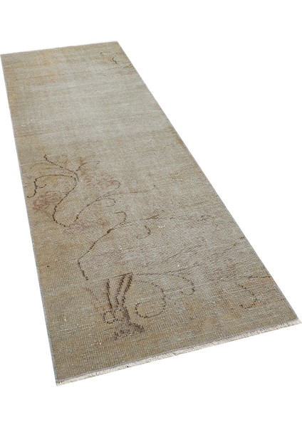 Klasik Modern Vintage Eskitme El Dokuma Halı 90 x 260 cm 8353