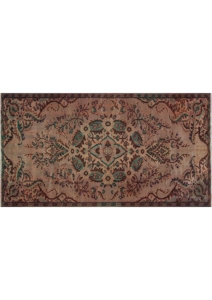 Özel Vintage Eskitme El Dokuma Halı 139 x 258 cm 8356