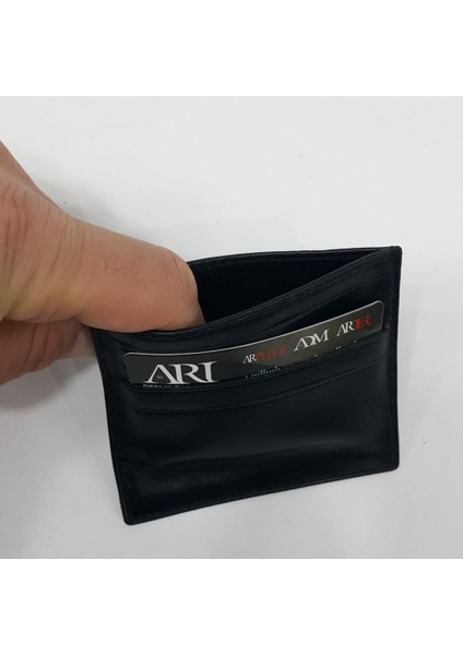 Siyah-Taba-Kahve Renkte Yatay Model Hakiki Deri Önde Arkada Bölmeli Kartlık modelleri