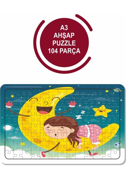 Ay Dede A3 104 Parça Puzzle Oyuncak Yapboz