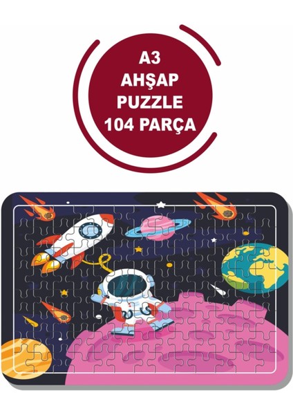 Uzayda Yolculuk A3 104 Parça Puzzle Oyuncak Yapboz