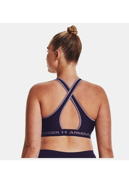 Kadın Armour® Mid Çapraz Sırtlı Spor Sütyeni 1361034-570