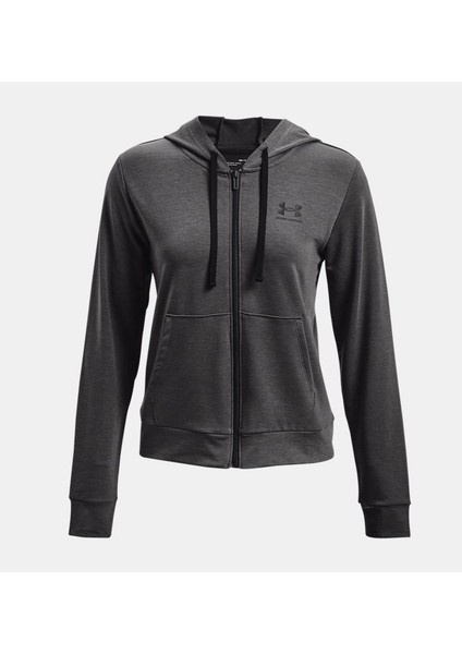 Under Armour Kadın UA Rival Terry Tam Boy Fermuarlı Kapüşonlu Üst 1369853-010