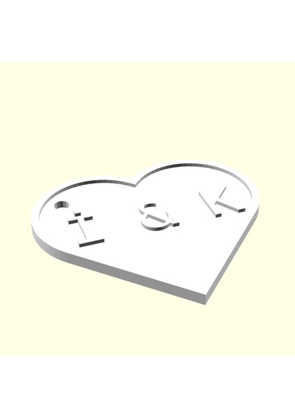 I & K Kişiye Özel Üretim Zincirsiz Kalp Aşk Anahtarlık Sevgiliye Eşe Hediyelik Tag Organik Plastikten fiyatları