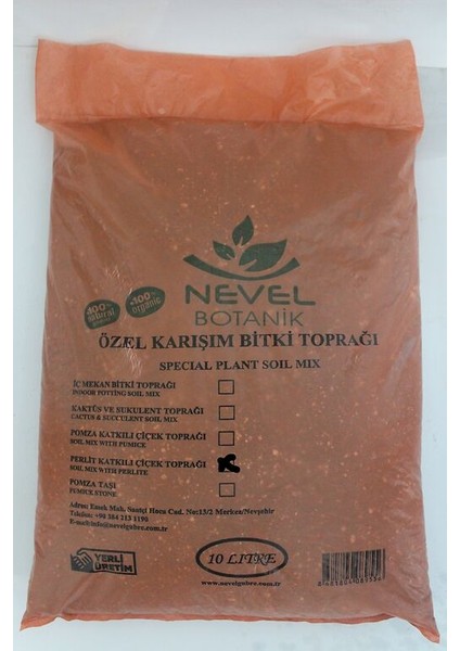 Özel Karışım Bitki Toprağı 10 Lt (Perlit Katkılı)