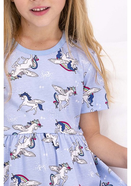 Unicorn Buz Mavi Kız Çocuk Elbise fiyatları
