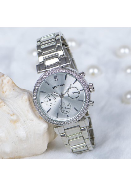Marka Kadın Kol Saati Taşlı Kasa Silver Çelik Kordon ST-303821 indirimleri