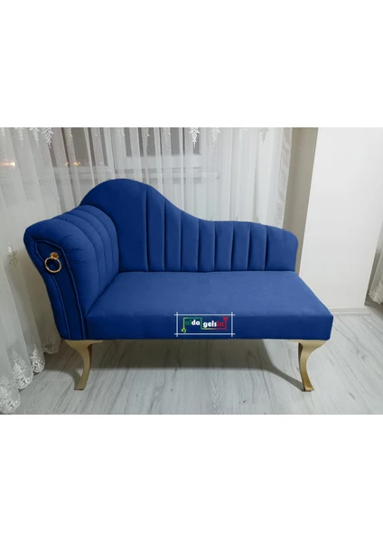 Alda Gelsin Yeni Model Ultra Lüks Alda Çizgili Josefin Bench Puf Berjer  110 cm