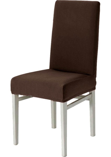 Koyukahve Bambu Sandalye Kılıfı Yıkanabilir Likralı Esnek Lastikli Sandalye Örtüsü
