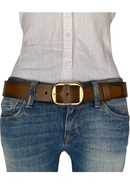 Deri, Gold Tokalı Tosado Kadın Kemeri 4 cm