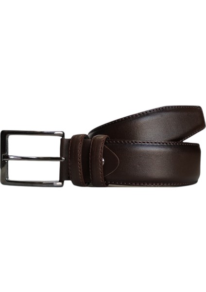 %100 Deri Düz Kanvas Pantolon Kemeri 4cm; Kahverengi fiyatları