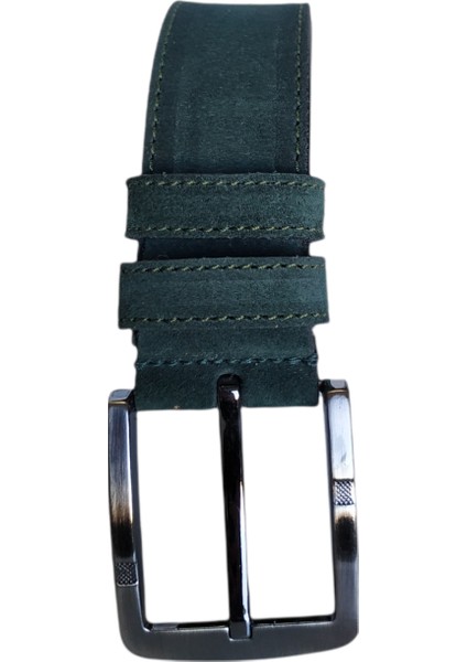 %100 Deri Süet Yeşil Kanvas Pantolon Kemeri 4cm modelleri