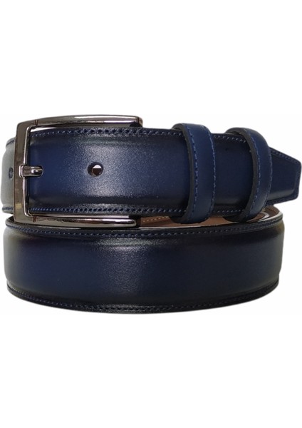 %100 Deri Battal Çok Uzun Lacivert Kumaş Pantolon Kemeri 3.5cm fiyatları