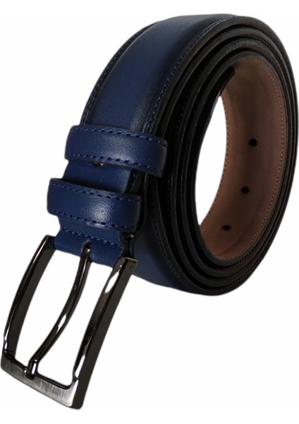 %100 Deri Battal Çok Uzun Lacivert Kumaş Pantolon Kemeri 3.5cm modelleri